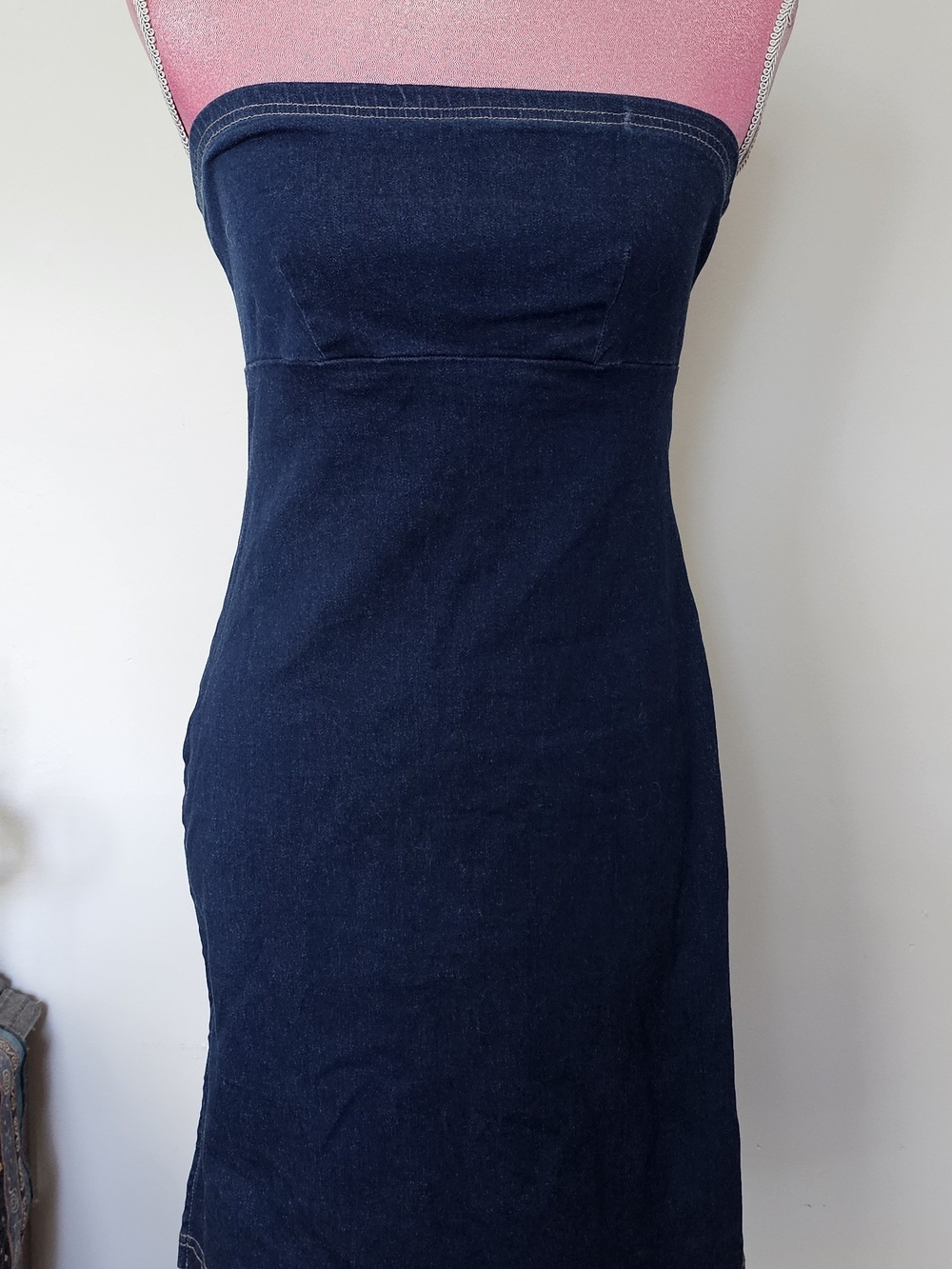 Vintage Dark Blue Denim Dress